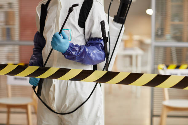 Professional Sewage Cleanup technician working in Union City, NJ